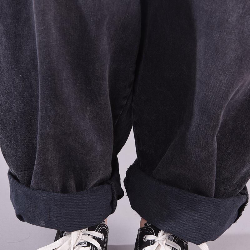 Retro Solid Color New Loose Overalls