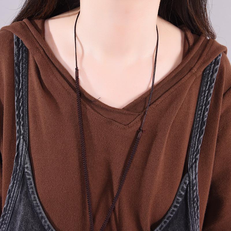 Retro Solid Color New Loose Overalls