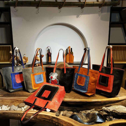 Retro Square Magnetic Buckle Shoulder Bag