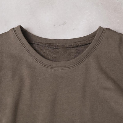Buykud Rough Edges Design Pure Color Loose Blouse