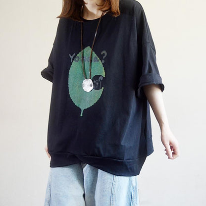 Round Neck Cartoon Loose Casual T-Shirt