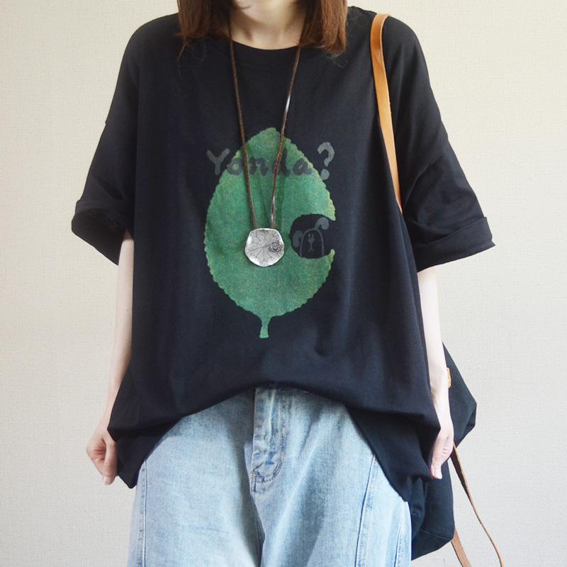 Round Neck Cartoon Loose Casual T-Shirt