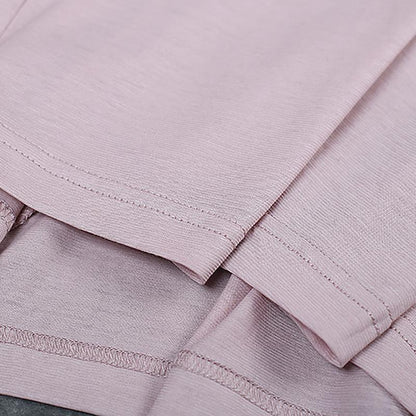 Round Neck Oblique Collar Stitching Comfortable T-Shirt