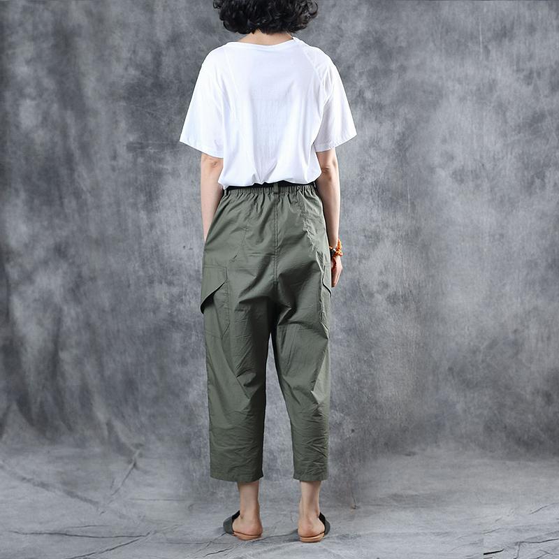 Round Neck Oblique Collar Stitching Comfortable T-Shirt