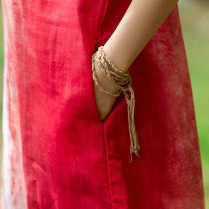Round Neck Short Sleeve Casual Pockets Women Dress