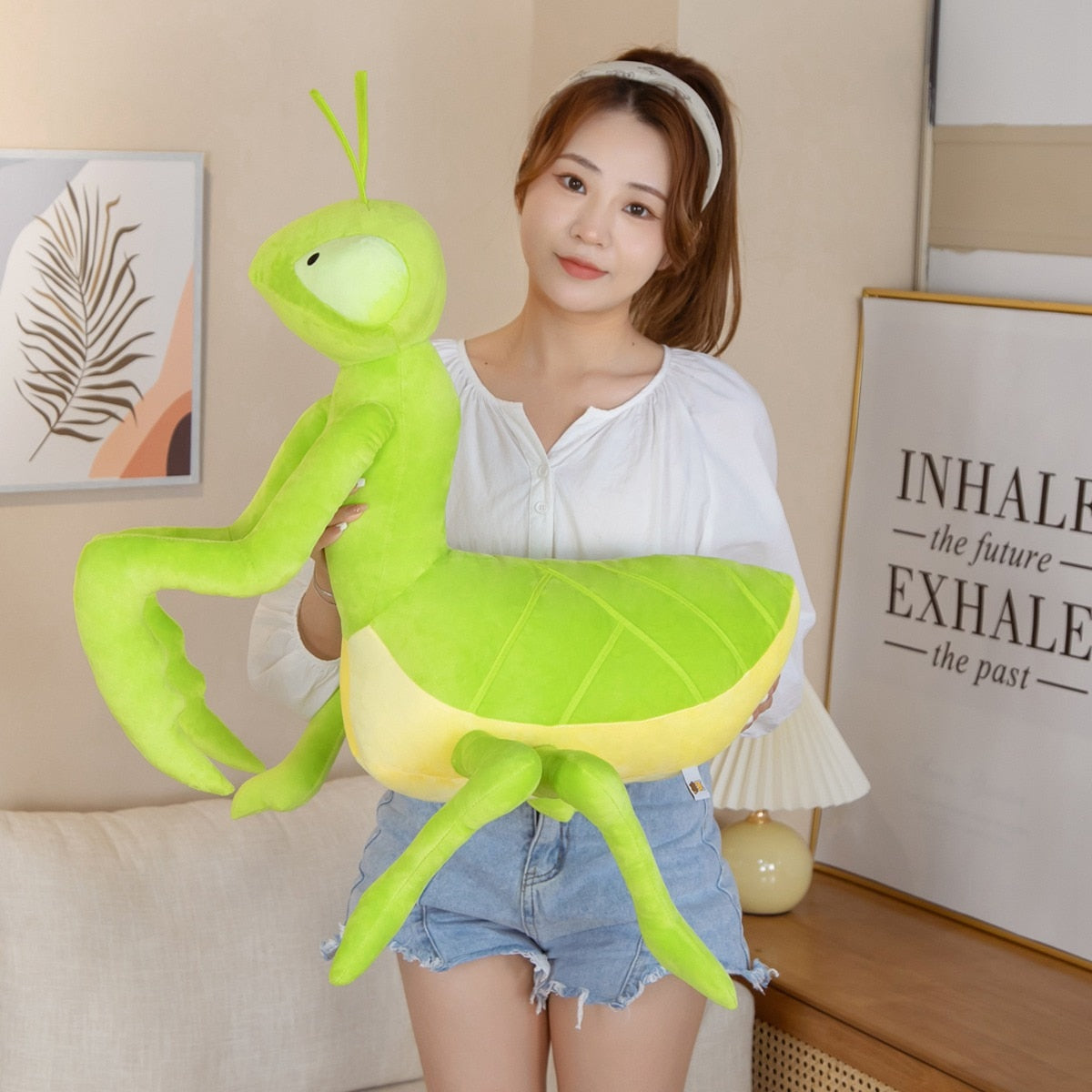 Simulation Green Mantis Plush Stuffed Animal Plush Toy Soft Toy Stuffed Toy Cuddly Toys Gifts for Kids
