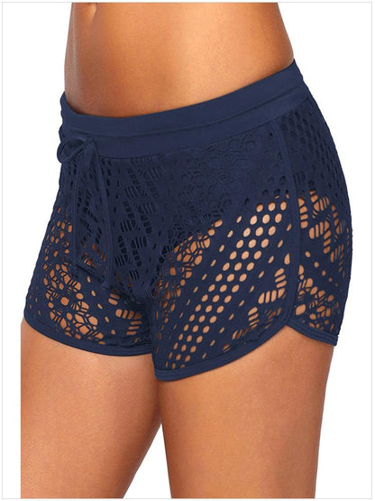 Solid Color Cutout With Lined Four-Cornered Bikini