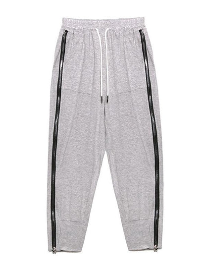Plus Size Loose Lac-Up Zipper Sports Pants