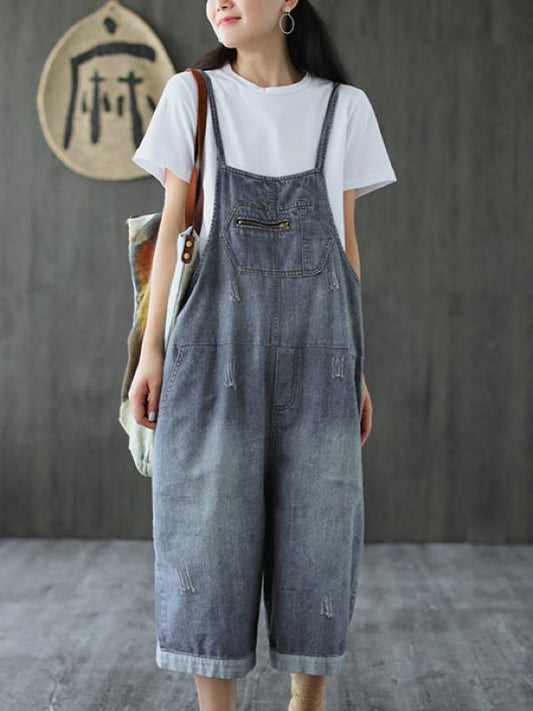 Original Retro Denim Belted Overalls