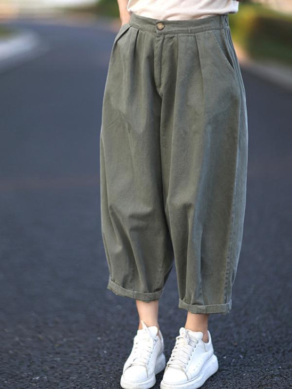 LOOSE WIDE-LEG BLOOMERS