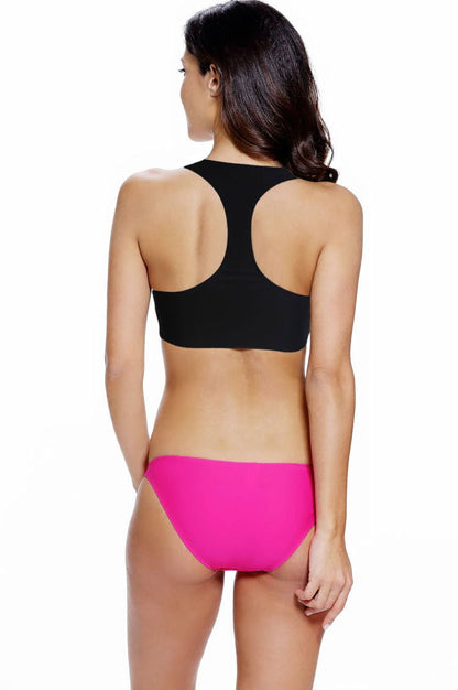 Vintage Print Sexy Low Waist Two-Piece Swimsuit