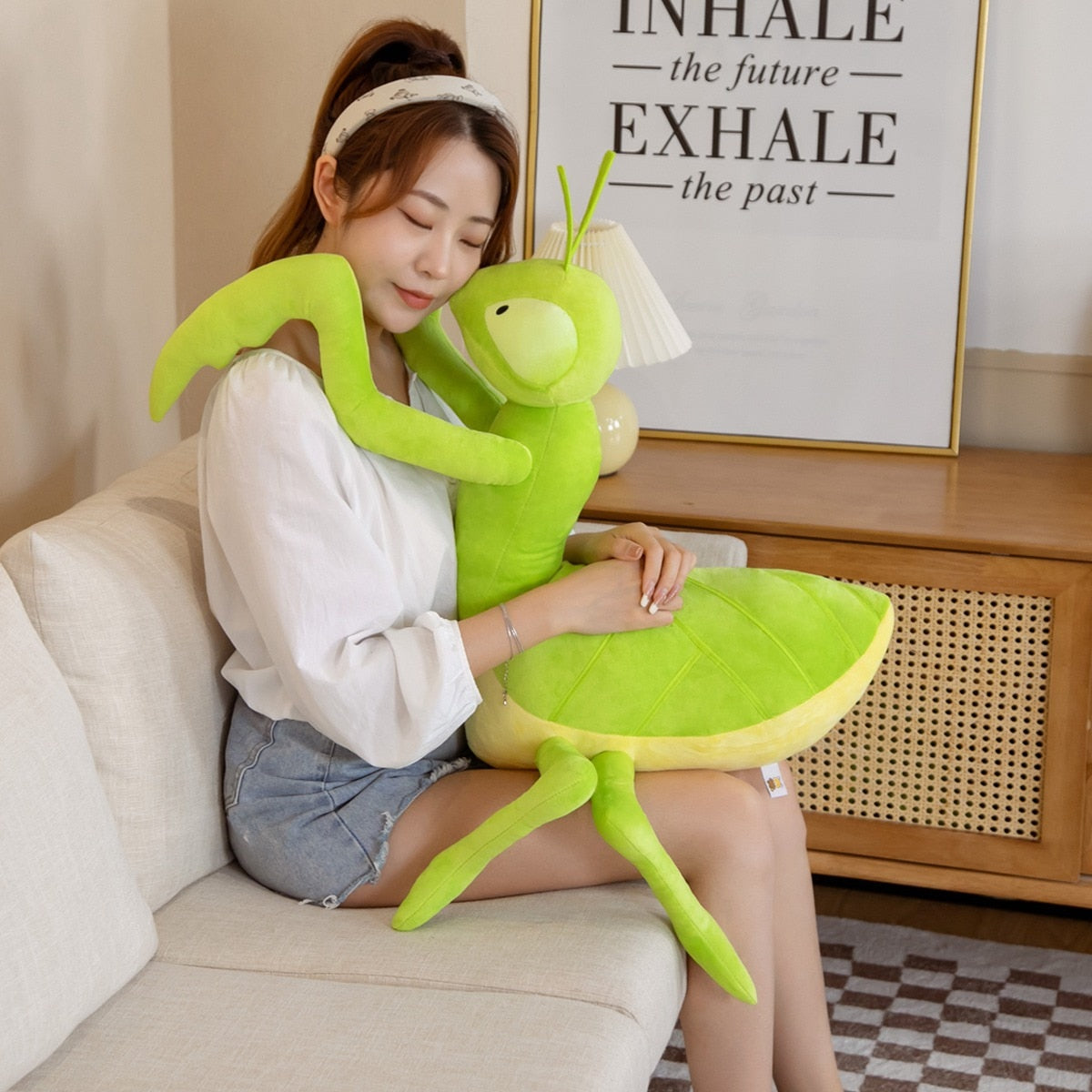 Simulation Green Mantis Plush Stuffed Animal Plush Toy Soft Toy Stuffed Toy Cuddly Toys Gifts for Kids