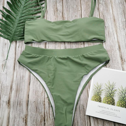 Sexy High Waist Bikini Set Swimsuit Popular Swimming Suit Biquini - Zebrant