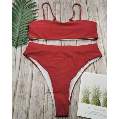 Sexy High Waist Bikini Set Swimsuit Popular Swimming Suit Biquini - Zebrant