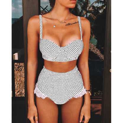 Sexy Lace Bikinis Women Swimsuit Push Up Swimwear Patchwork Bikini Set - Zebrant