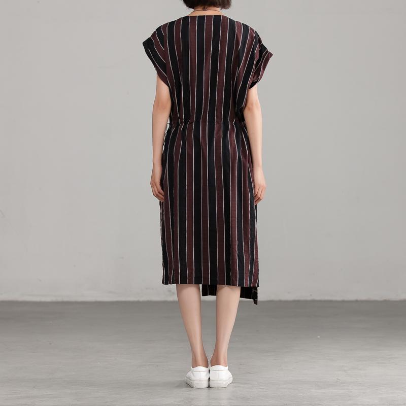 Short Sleeve Loose V-neck Commuter Dress