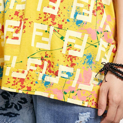 Short Sleeve Plaid Print Casual Hooded Blouse