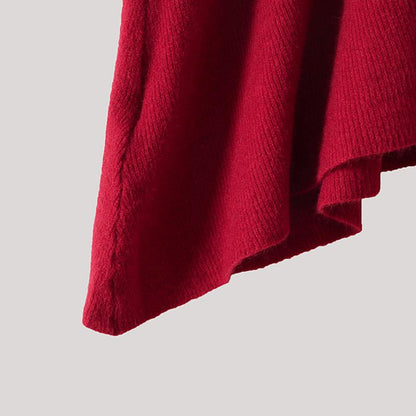 Short Sleeve Pure Color Knit Dress