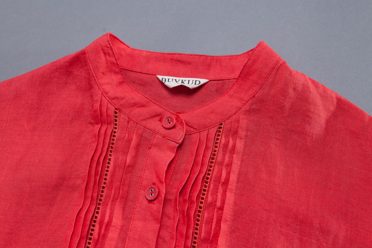 Short Sleeve Red Lacing Commuter Plus Size Dress