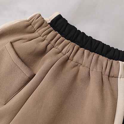 Side Stripe Loose Comfortable Warm Pants