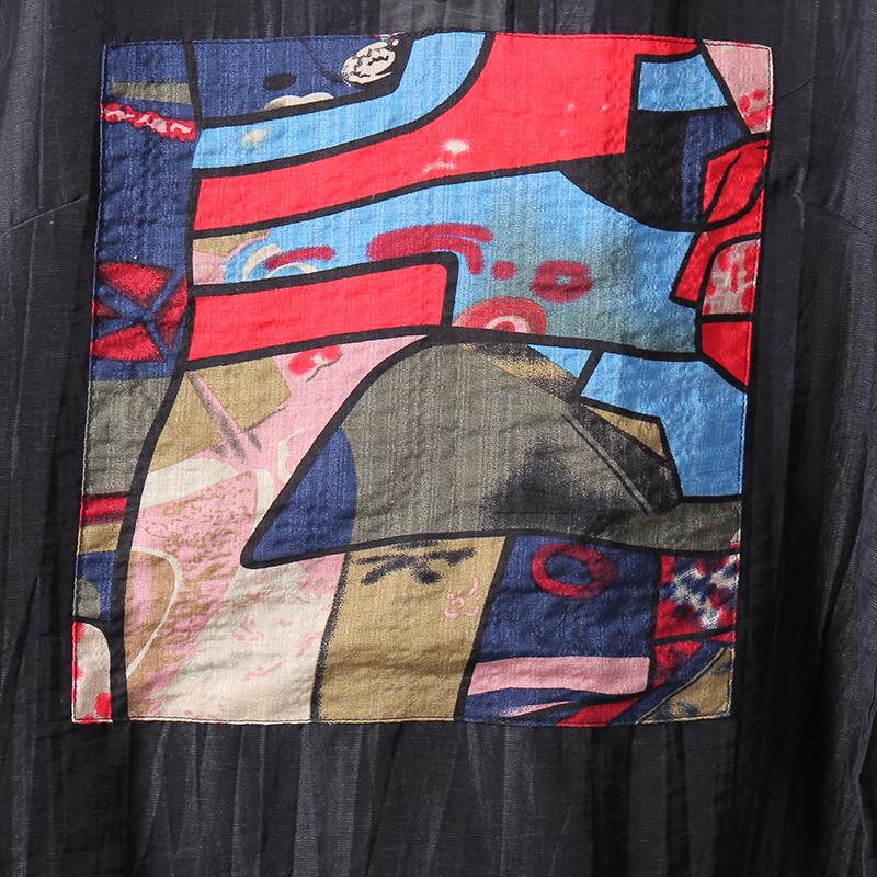 Silky Linen Casual Appliques Flare Sleeve T-Shirt