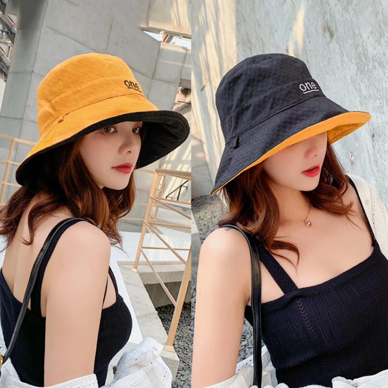 Simple Letter Printed Sunscreen Sun Hat