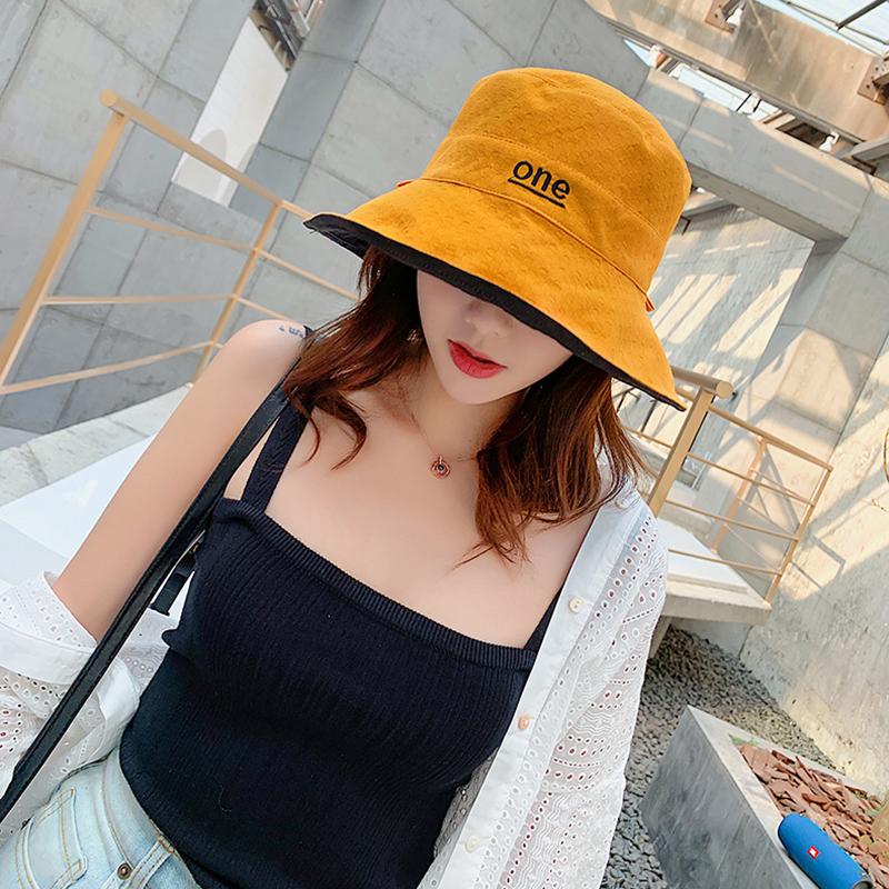 Simple Letter Printed Sunscreen Sun Hat