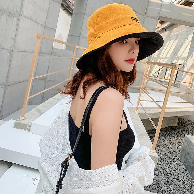 Simple Letter Printed Sunscreen Sun Hat