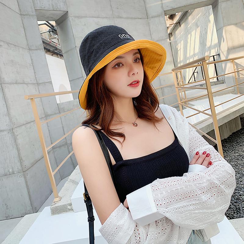 Simple Letter Printed Sunscreen Sun Hat