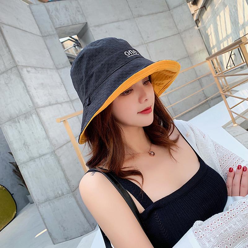 Simple Letter Printed Sunscreen Sun Hat