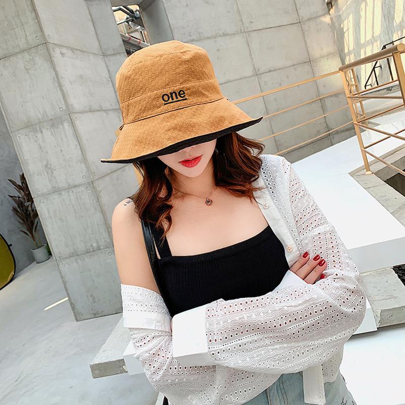 Simple Letter Printed Sunscreen Sun Hat