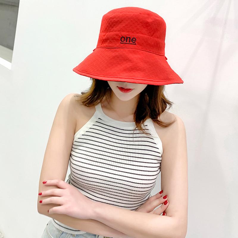 Simple Letter Printed Sunscreen Sun Hat