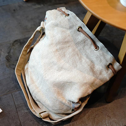 Simple Retro Embroidery Canvas Shoulder Bag