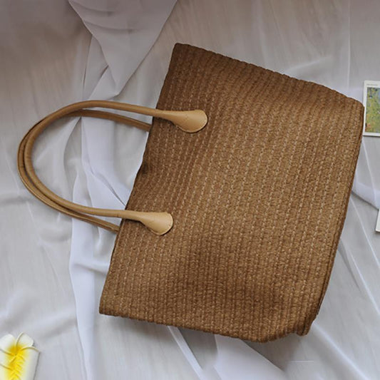 Simple Solid Color Beach Tote Bag