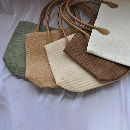 Simple Solid Color Beach Tote Bag