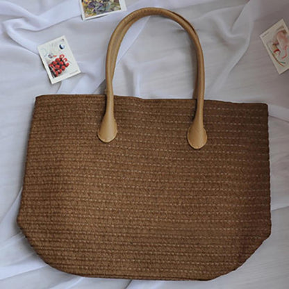 Simple Solid Color Beach Tote Bag