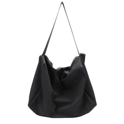 Simple Solid Color Canvas Shoulder Bag