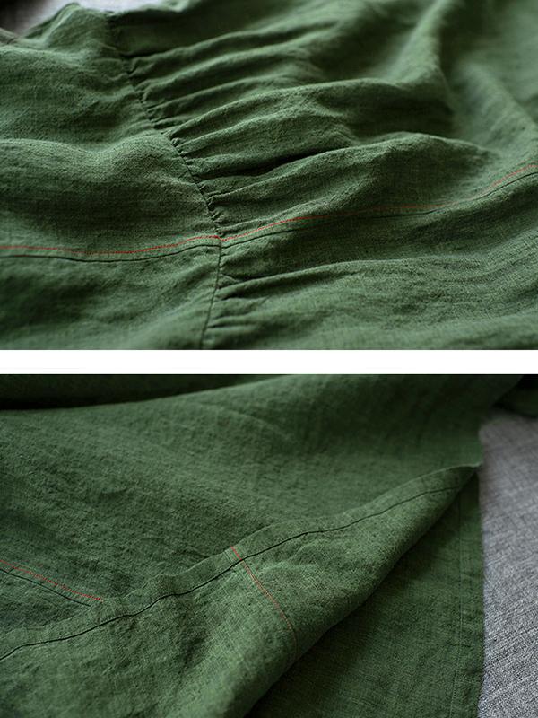 Simple Solid Color Square Collar Loose Dress