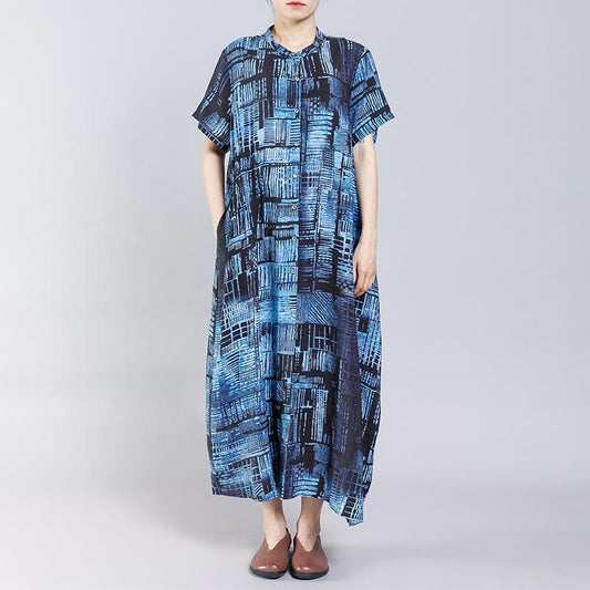 Single Breasted Pattern Printed Casual Dress