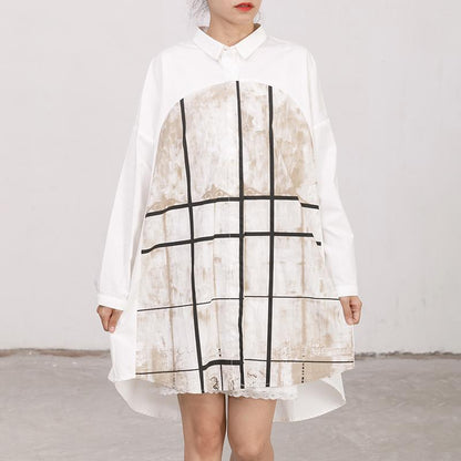 Single Breasted Printed Split Women Shirt