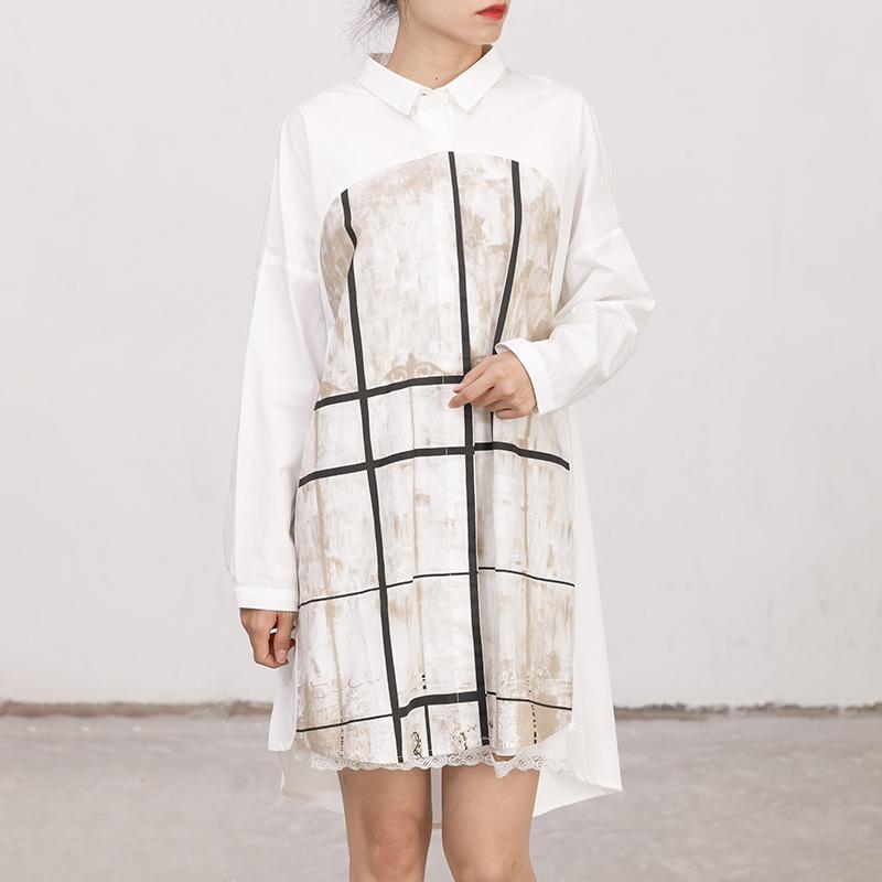 Single Breasted Printed Split Women Shirt