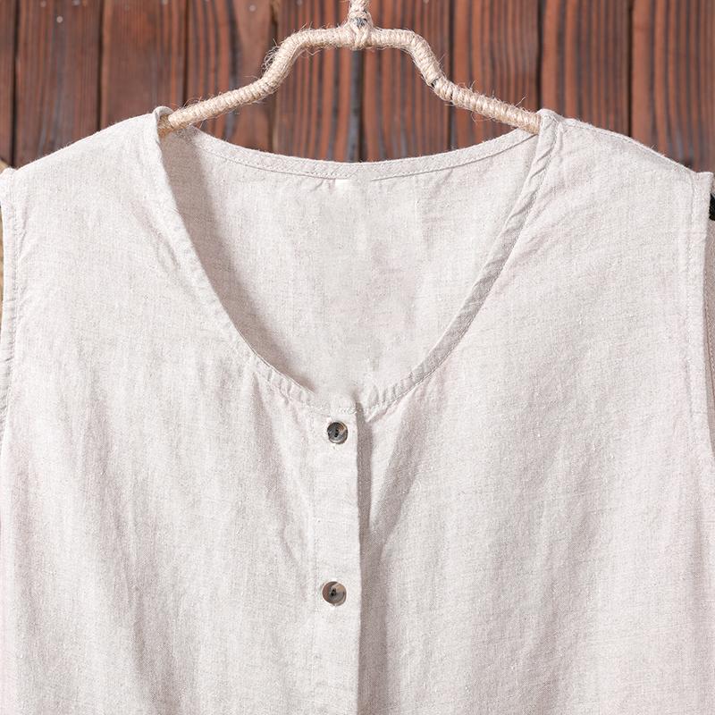 Single Breasted Solid Color Loose Jumpsuit