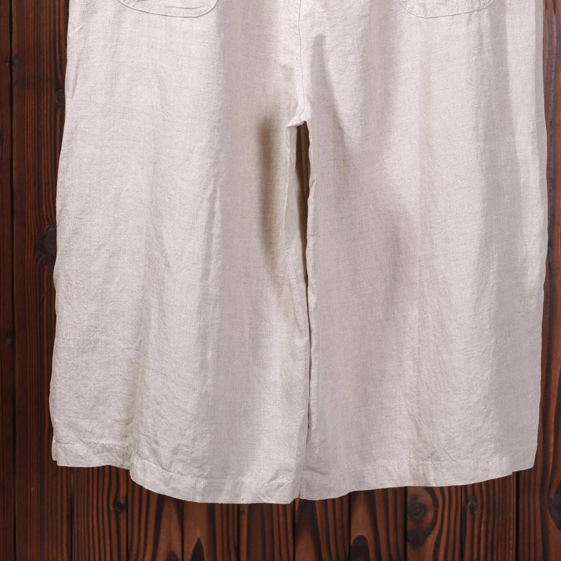 Single Breasted Solid Color Loose Jumpsuit