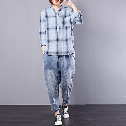 Single Breasted Women Spring Loose Shirt