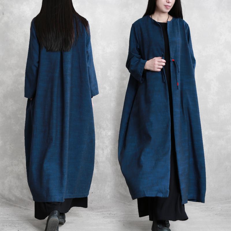 Single Button Solid Color Loose Coat