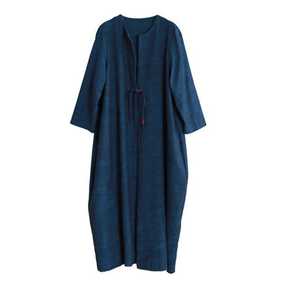 Single Button Solid Color Loose Coat