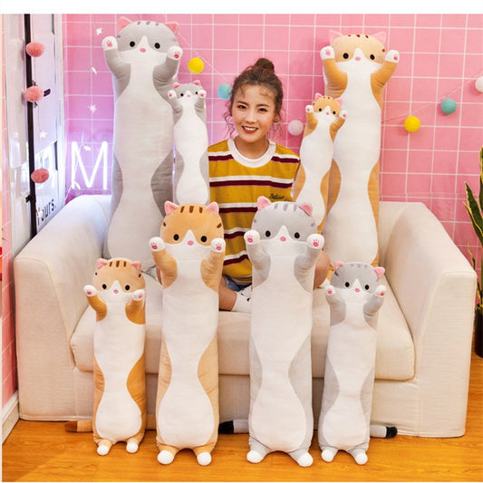 Soft/Cute /Plush /Long cat/pillow/Cotton Doll  Lunch Nap Office Car Sleeping Pillow Christmas  birthday holiday gifts for girls