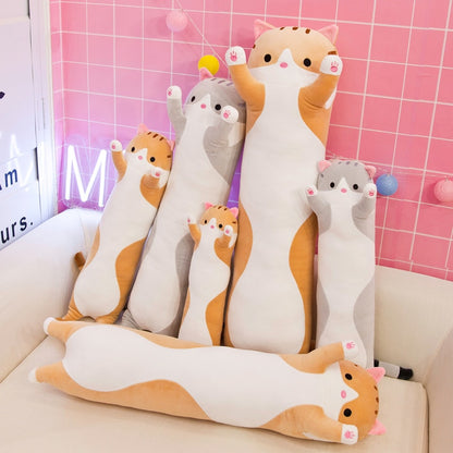 Soft/cute/plush/long Cat/pillow/cotton Doll Toy Leather Shell Plush Nap Pillow Christmas Gift Girl Birthday Gift