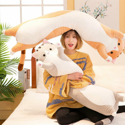 Soft/cute/plush/long Cat/pillow/cotton Doll Toy Leather Shell Plush Nap Pillow Christmas Gift Girl Birthday Gift