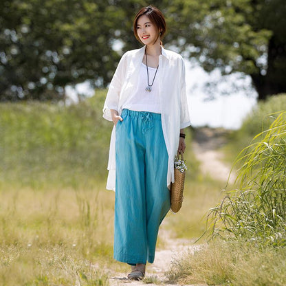 Solid Casual Polo Collar Irregular Blouse